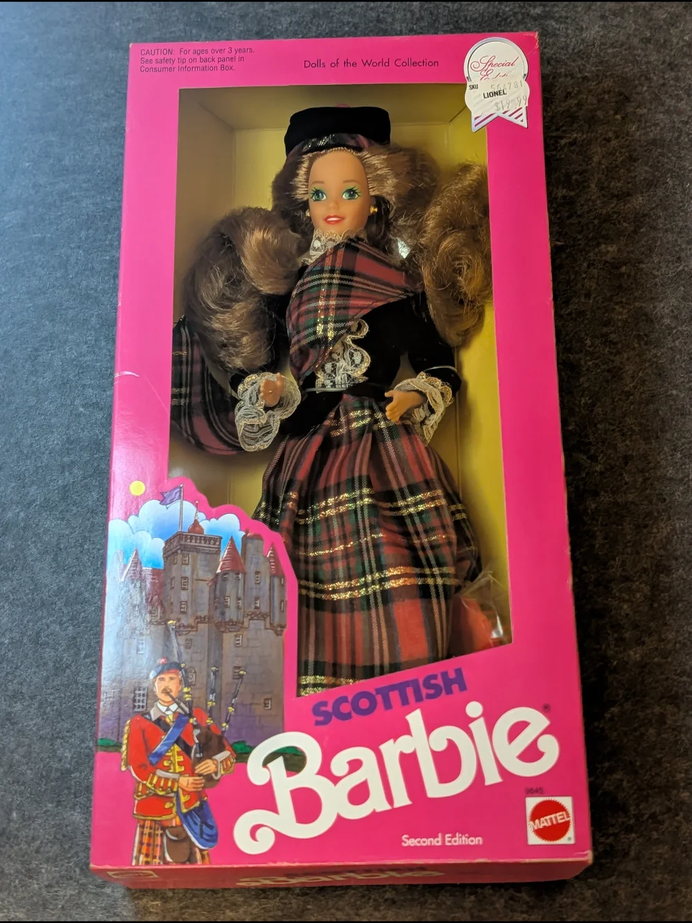 Scottish Barbie Doll in Tartan Dress